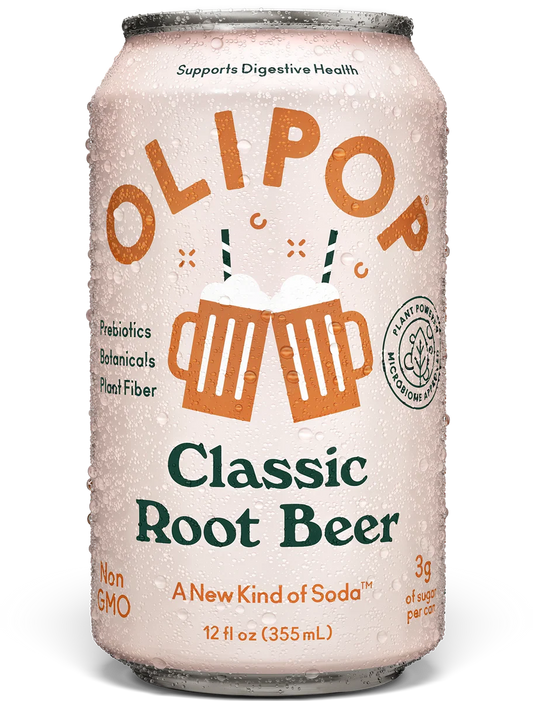 Olipop Classic Root Beer Prebiotic Soda 355ml