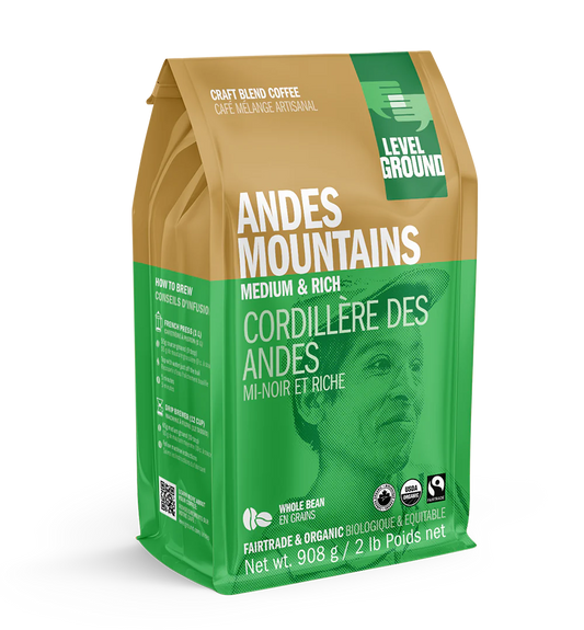 Level Ground Andes Organic Craft Blend Coffee 908g