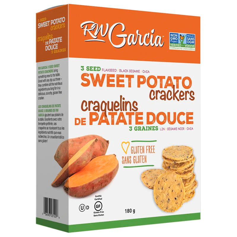 RW Garcia Sweet Potato 3 Seed Cracker 180g