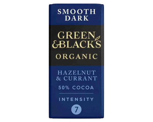 Green & Black's Organic Hazelnut and Current Dark Chocolate 90g