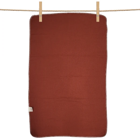 Cheeks Ahoy Organic Cotton Muslin Kitchen Towel Nutmeg