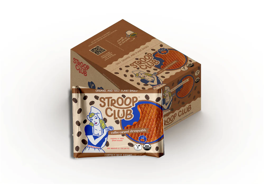 Stroop Club Organic Peanut Butter Stroopwafel Coffee Caramel 2 pack