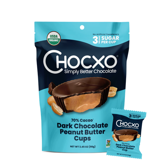 ChocXO 70% Dark Chocolate Peanut Butter Cups 98g
