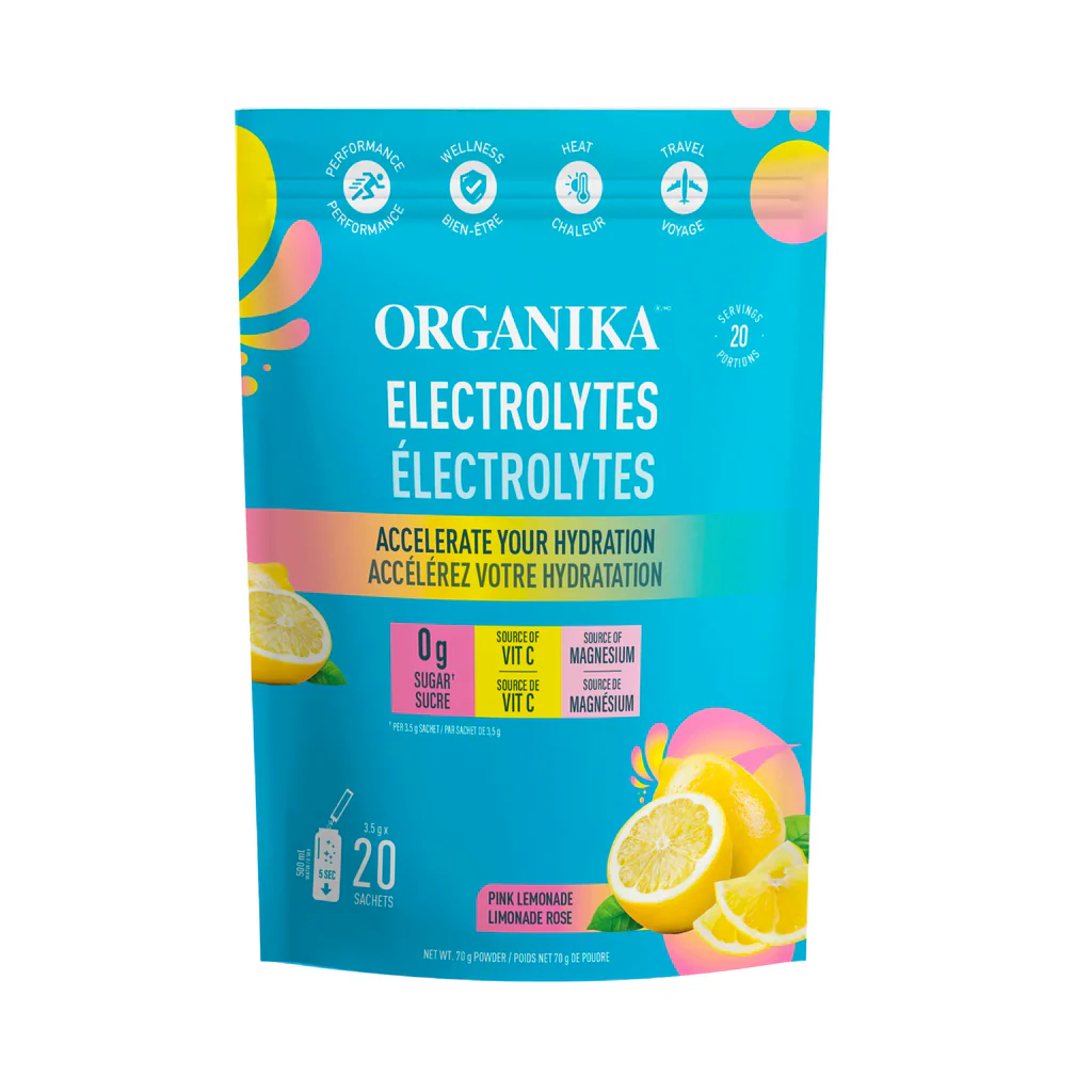 Organika Electrolytes Pink Lemonade Sachet 3.5g 20 Pack