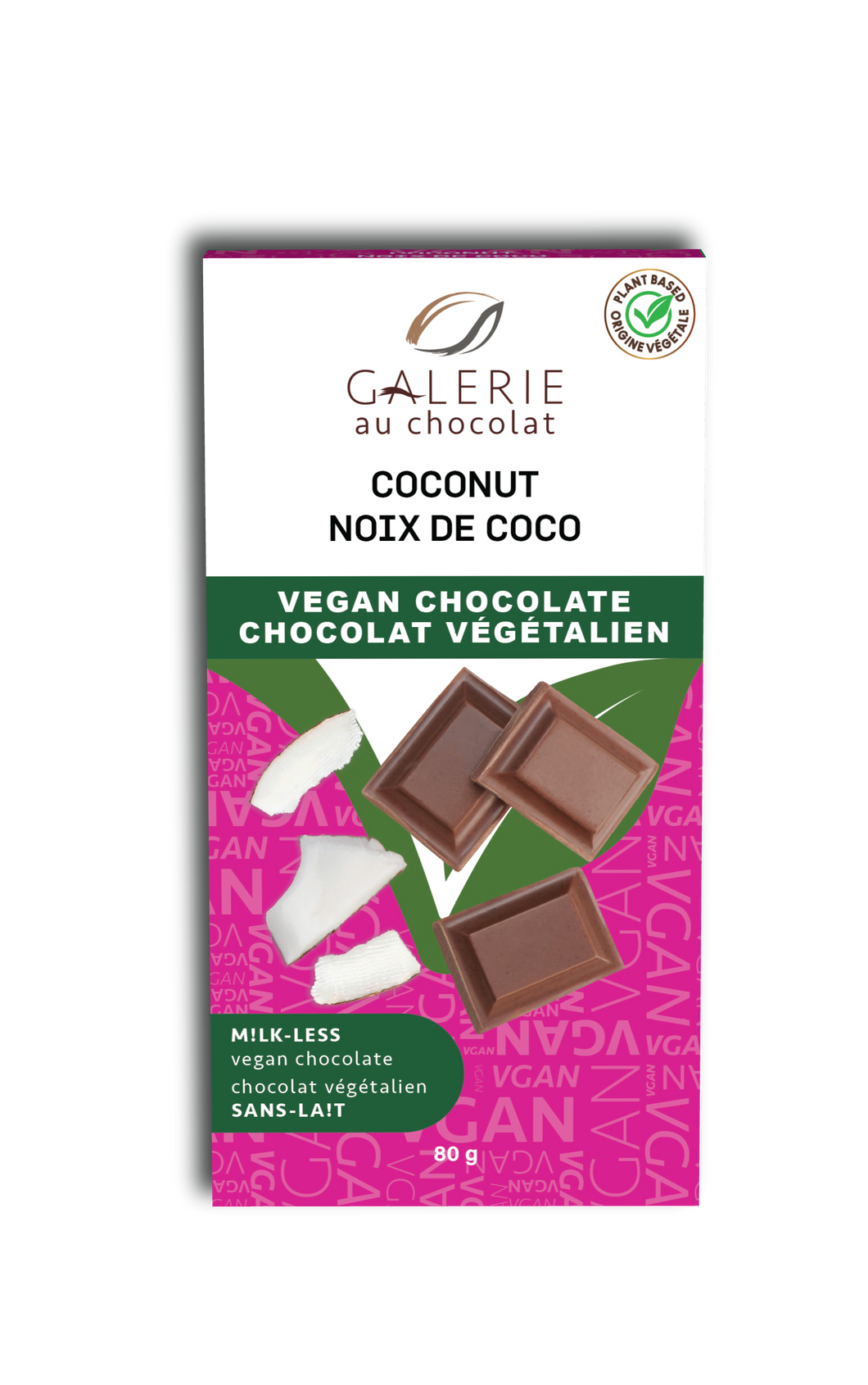Galerie Au Chocolat Vegan Coconut Chocolate Bar 80g
