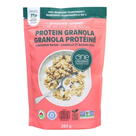 One Degree Gluten Free Sprouted Cinnamon Raisin Protein Granola 283g