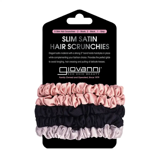 Giovanni Satin Slim Hair Scrunchies