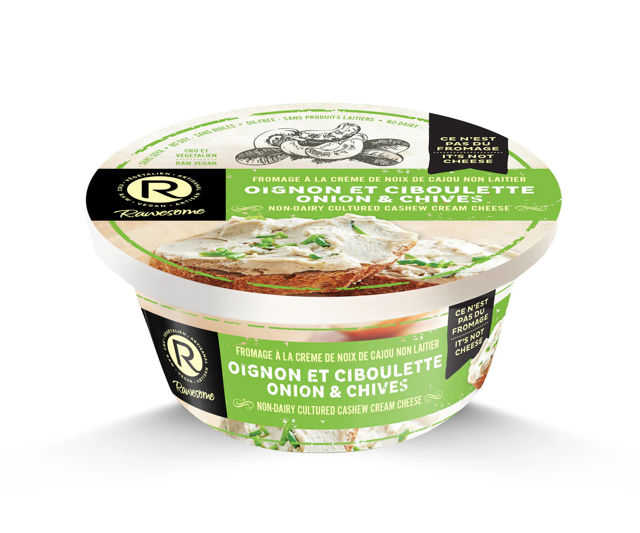 Rawsome Cashew Cream Cheese Onion Chive 227g