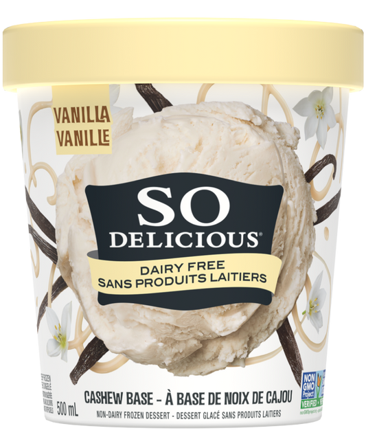 So Delicious Simply Vanilla Cashew Ice Cream 500ml