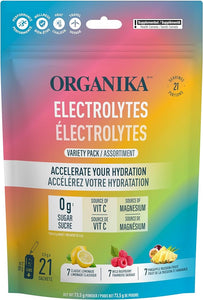 Organika Electrolytes Variety Pack Sachet 3.5g 21 Pack