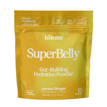Load image into Gallery viewer, Blume SuperBelly Gut Hydration Lemon Ginger 60g 15 Pack
