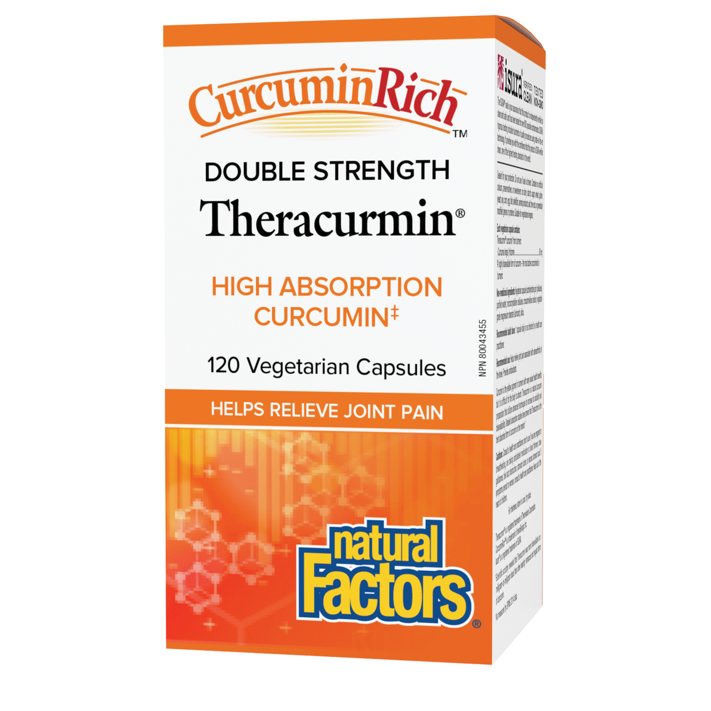 Natural Factors Theracurmin Double Strength 60mg 120 Vegetarian Capsules