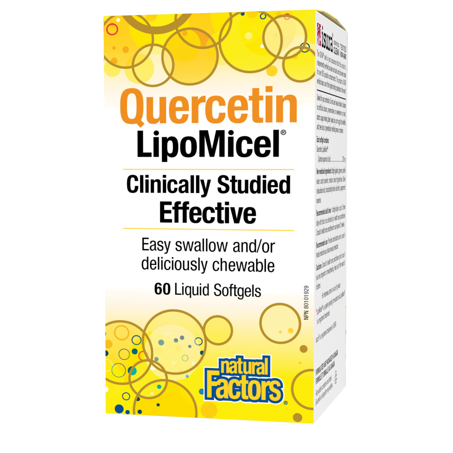 Natural Factors Quercetin LipoMicel Matrix 250mg 60 Softgels