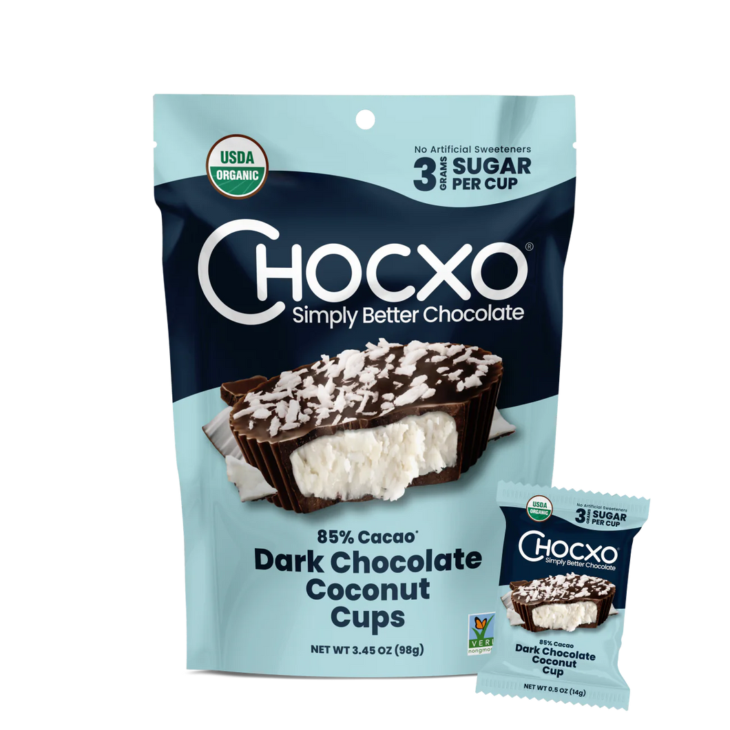 ChocXo 85% Dark Coconut Cup 98g