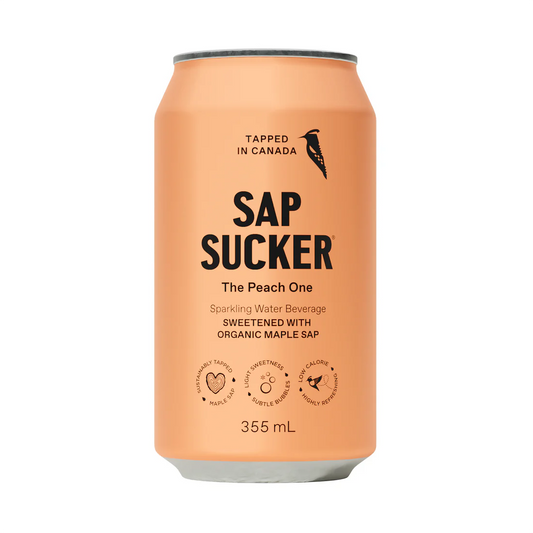 Sap Sucker Organic Sparkling Water The Peach One 355ml
