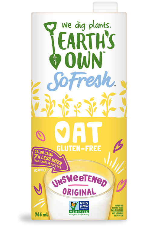 Earth's Own Unsweetened Original Oat Milk Beverage 946ml