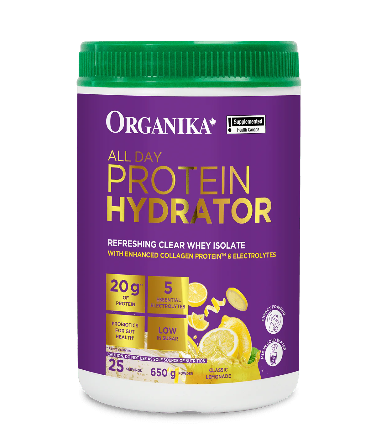 Organika All Day Protein Hydrator Lemonade 650g