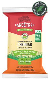 L'Ancetre Medium Cheddar Grass Fed Cheese 325g