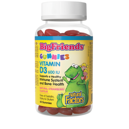 Big Friends Vitamin D3 600 IU Strawberry Flavour 60 Gummies