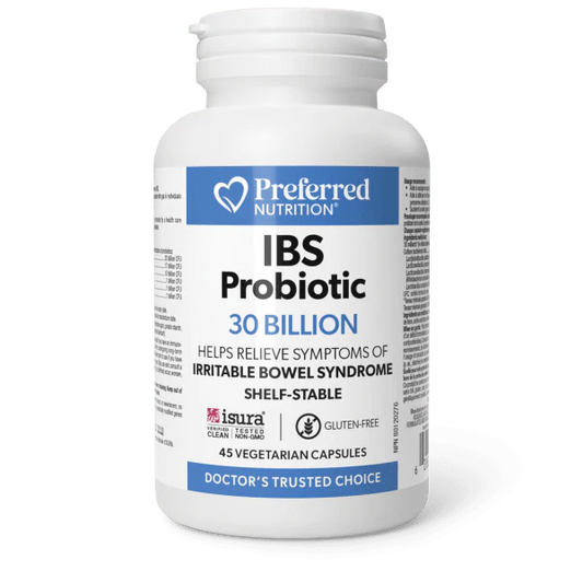 Preferred Nutrition IBS Probiotic 30 Billion 45vcaps
