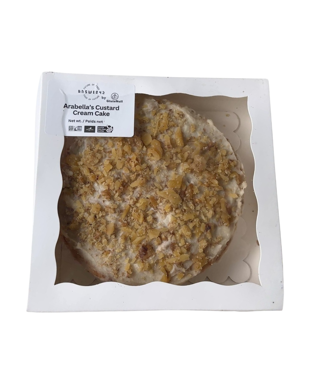 GluteNull Arabellas Custard Cream Vanilla Walnut Cake 800g