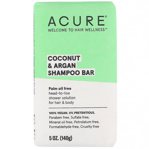 Acure Coconut &amp; Argan Shampoo Bar 140g
