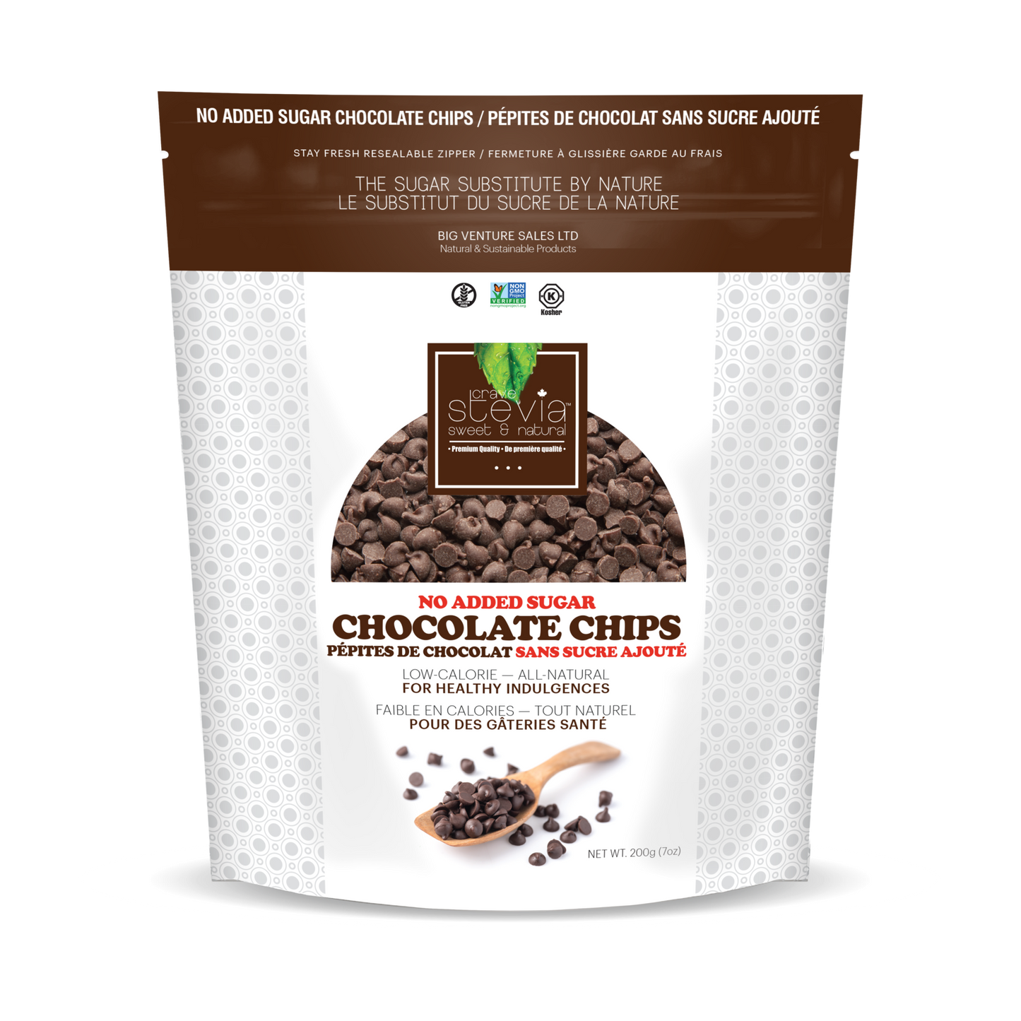 Crave Stevia Sweetened Chocolate Chips 200g