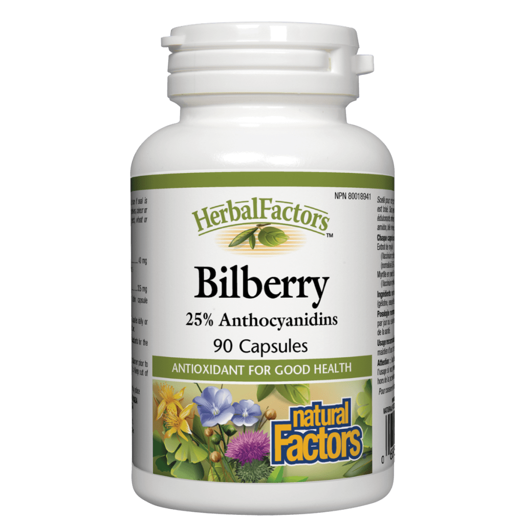 Natural Factors Bilberry 90 Capsules