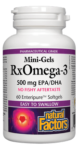 Natural Factors RxOmega-3 Mini-Gels 500mg Softgels 60 Softgels
