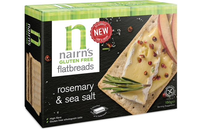 Nairns Gluten Free Rosemary Sea Salt Flatbreads