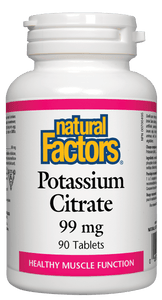 Natural Factors Potassium Citrate 99mg 90 Tablets