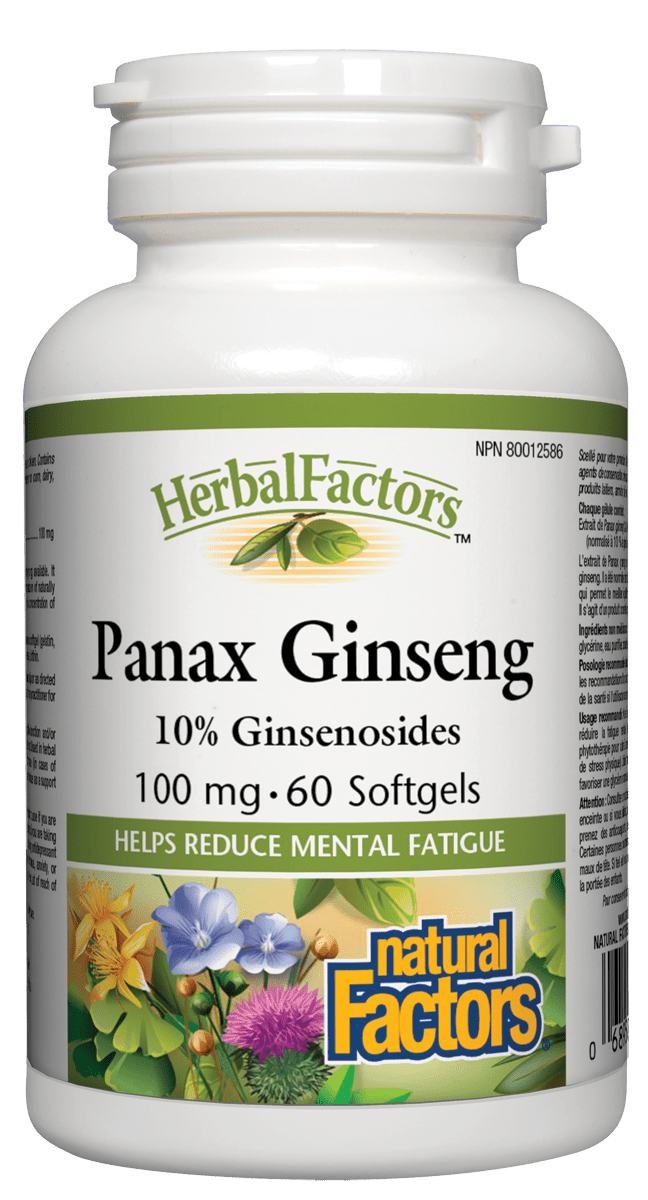 Natural Factors Panax Ginseng 100mg 60 Softgels