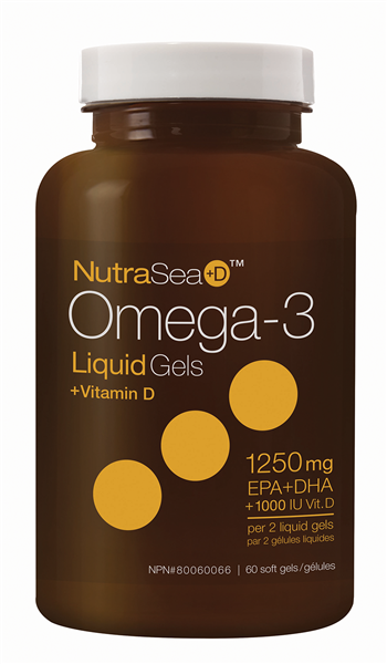 NutraSea Omega 3 with Vitamin D3 60 Softgels