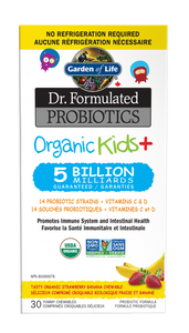 Garden Of Life Dr. Formulated Organic Kids Probiotic 5 Billion Strawberry Banana 30 Chewable Tablets
