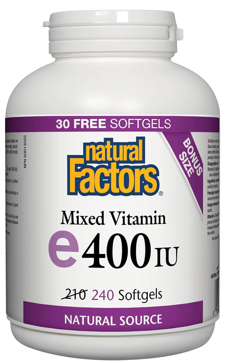 Natural Factors Mixed Vitamin E 400IU 240 Softgels