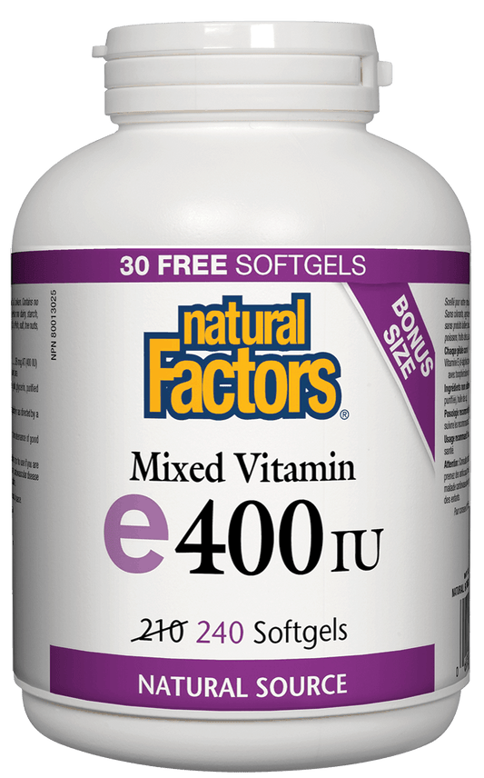 Natural Factors Mixed Vitamin E 400IU 240 Softgels