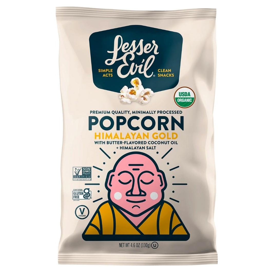 Lesser Evil Organic Popcorn Himalayan Gold 142g