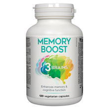Load image into Gallery viewer, 3 Brains Memory Boost 120 Vegetarian Capsules
