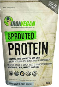 Iron Vegan Sprouted Protein Powder Unflavoured 500g