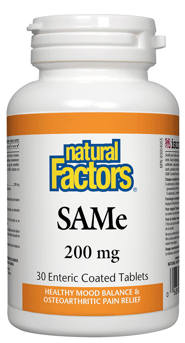 Natural Factors SAMe 200mg 30 Tablets