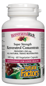 Natural Factors Resveratrol 500mg 60 Vegetarian Capsules