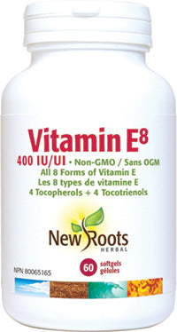 New Roots Vitamin E8 400IU 60 Softgels