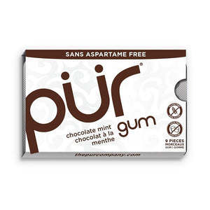 PUR chocolate Mint Gum 9 Pieces