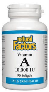 Natural Factors Vitamin A 10,000IU 90 Softgels