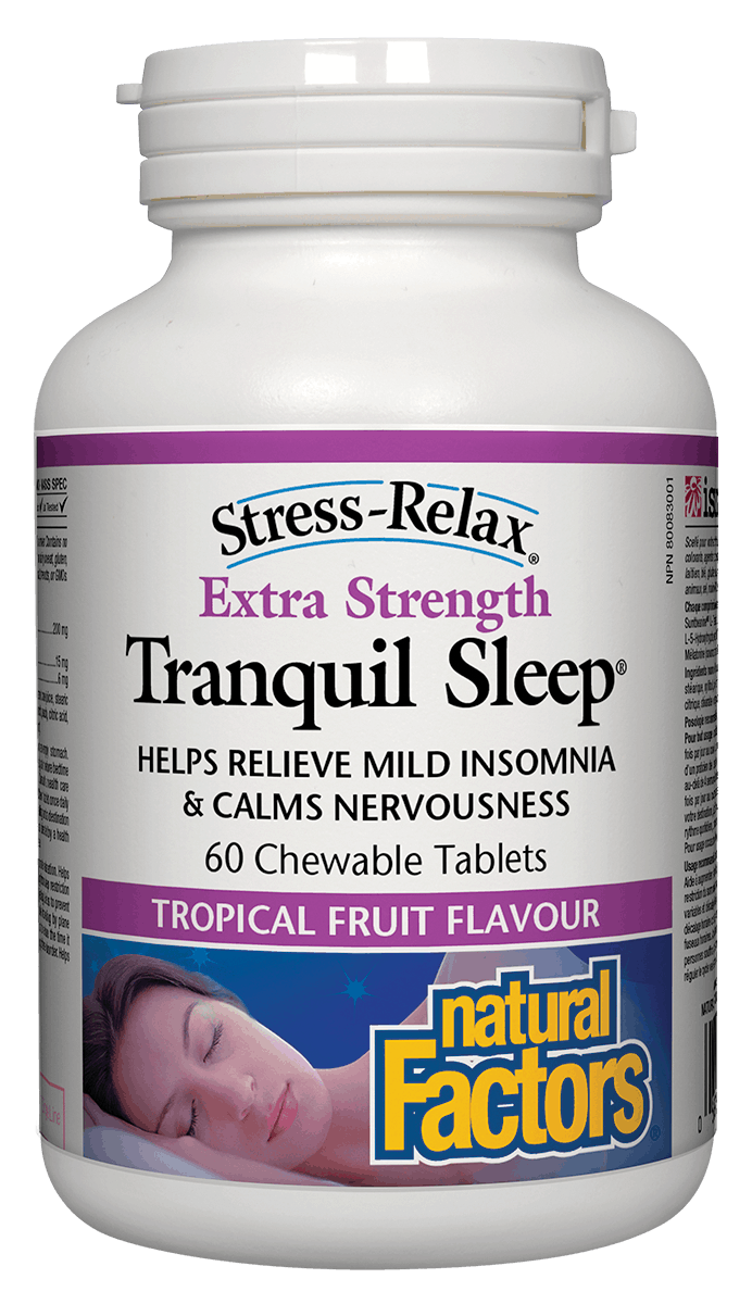 Natural Factors Tranquil Sleep Extra Strength 60 Chewable Tablets