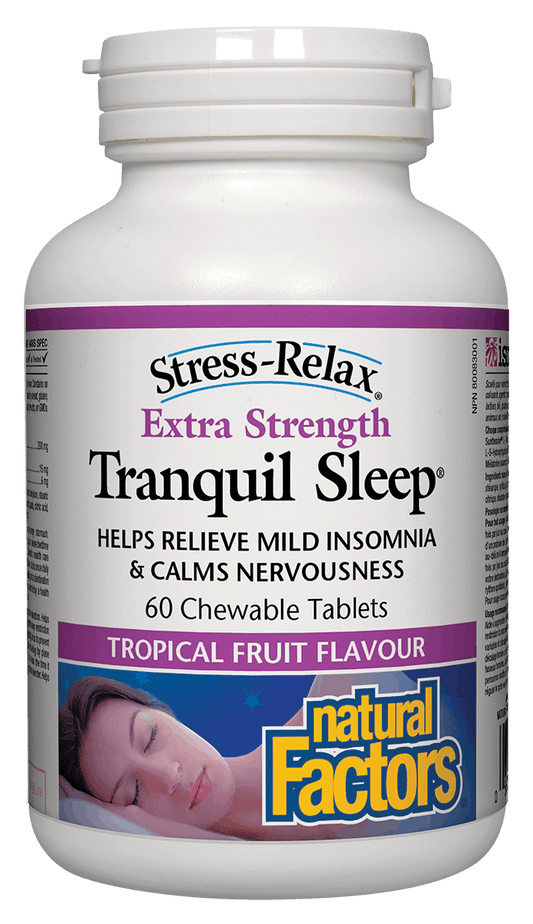 Natural Factors Tranquil Sleep Extra Strength 60 Chewable Tablets
