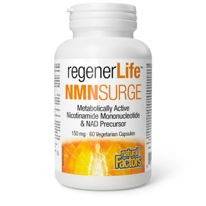 Natural Factors Regenerlife NMN Surge Nicotinomide Mononucleotide 150mg 60 Vegetarian Capsules