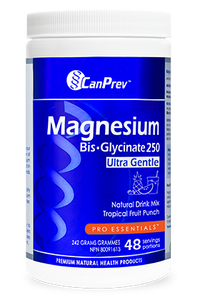 CanPrev Magnesium Bis-Glycinate 250mg Drink Mix Tropical Fruit Punch 242g