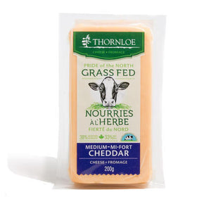 Thornloe Grass Fed Medium Cheddar 200g