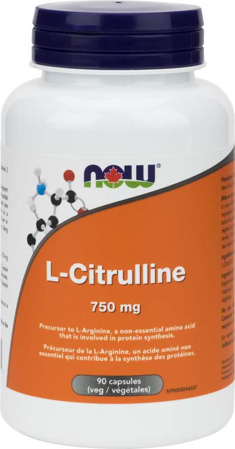 NOW L-Citrulline 750mg 90 Vegetable Capsules